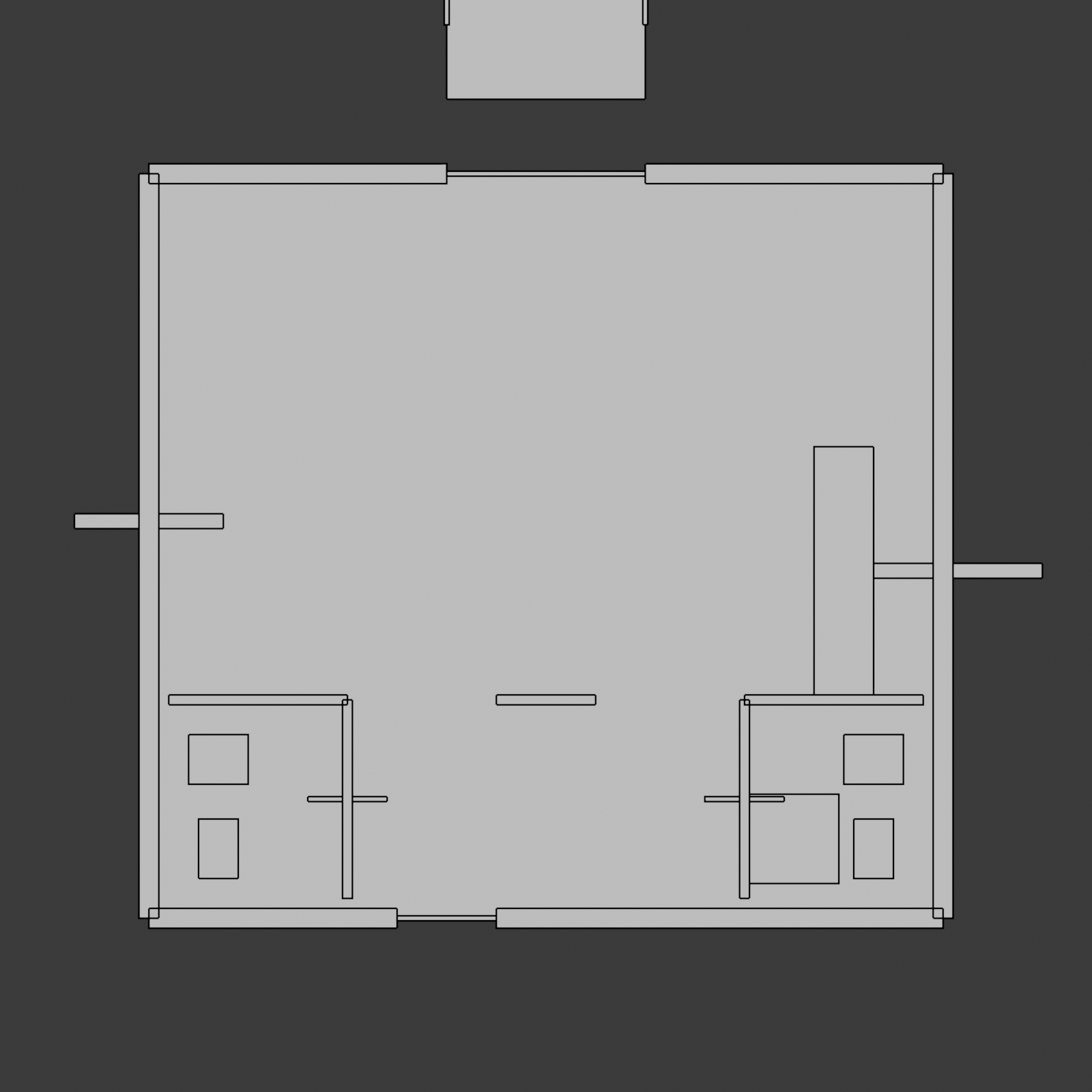 Generated floor plan with BIM data